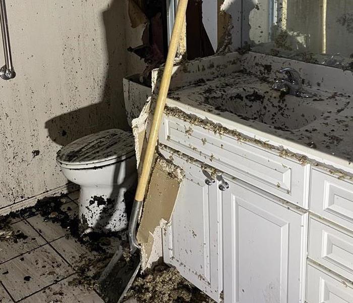 A fire badly burnt this bathroom in Sedona, Arizona