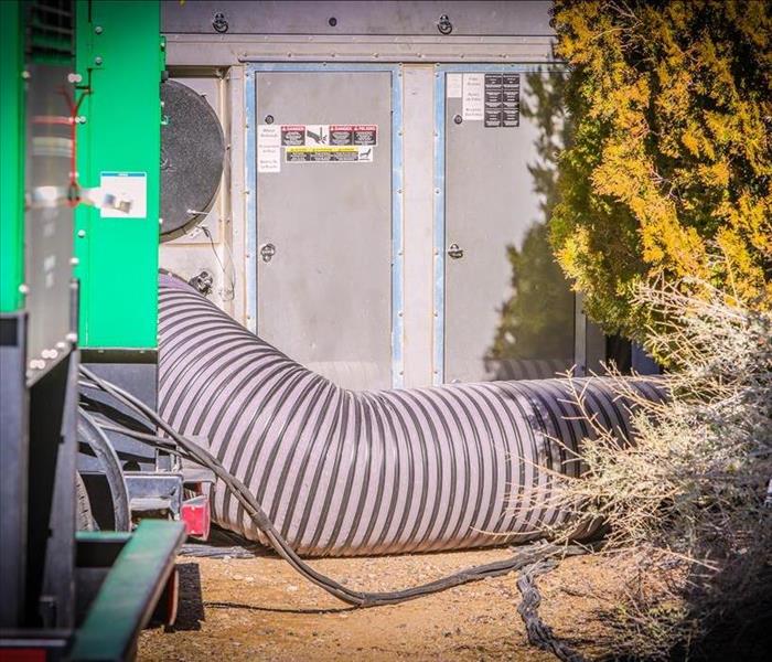 Large Duct for Dehumidifier Flagstaff, AZ. We use specialty equipment to get everything dry as quickly as possible